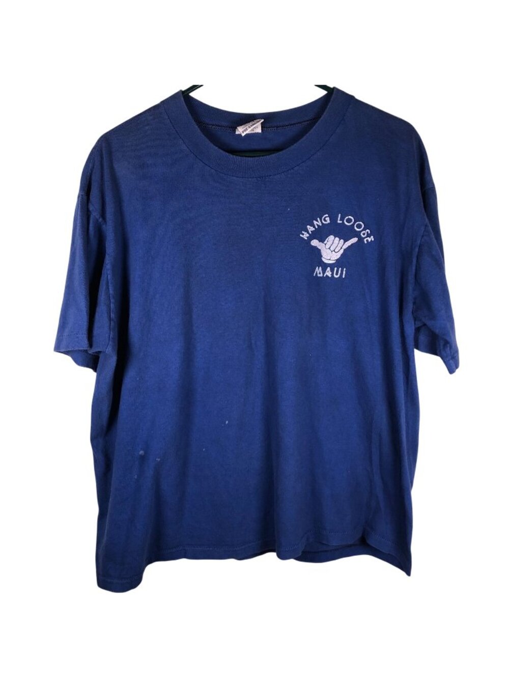 Super Cru Hang Loose Maui T-Shirt XL Blue Short Sleeve Pre-Shrunk Graphic Tee